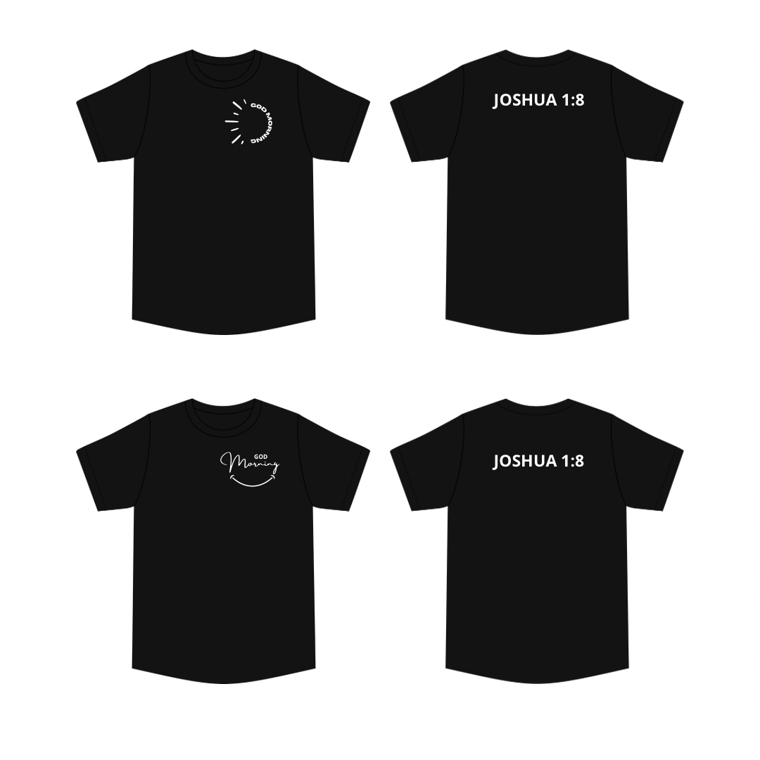 God Morning - Joshua 1:8 Crew Neck (Black)